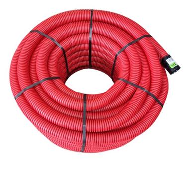 Twinwall  Duct 63/50  50 Mtr Red Pre Roped