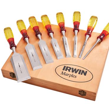 Irwin Marples 8 Piece Split Proof Chisel Set
