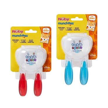 NUBY MUNCHEEZE FORK & SPOON 12M+