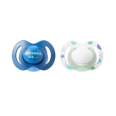 NUBY NIGHTIME SOOTHERS 6-18M BOYS