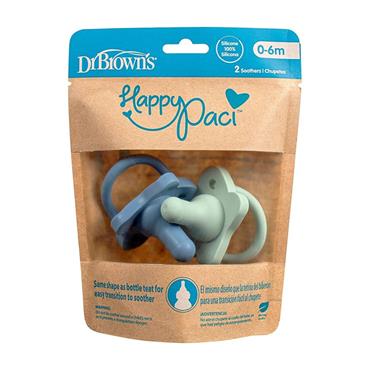 DR BROWNS HAPPY PACI BLUE SOOTHERS 0-6M