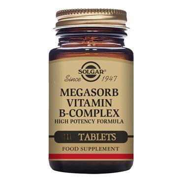SOLGAR MEGASORB VITAMIN B COMPLEX TABLETS 100