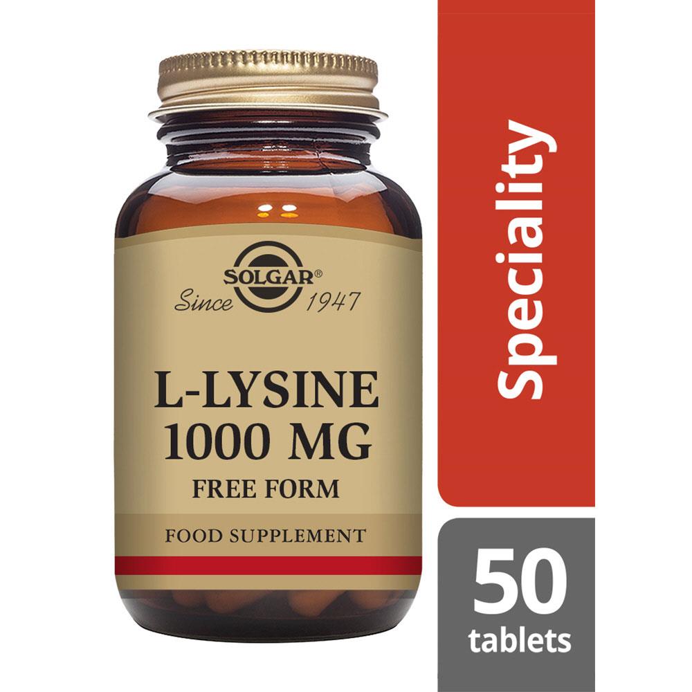 Solgar LLysine 1000 mg 50 Health 1st Pharmacy Monaghan Ireland