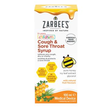 Zarbees Cough & Sore Throat Syrup From 2 years 100ml