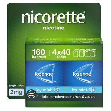 Nicorette 2mg Lozenge Icy Mint 160 Pack
