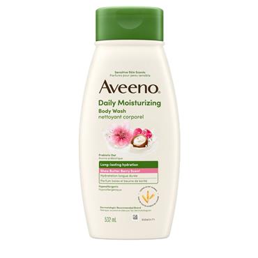 Aveeno Daily Moisturising Body Wash Shea Butter Berry Scent 300ml