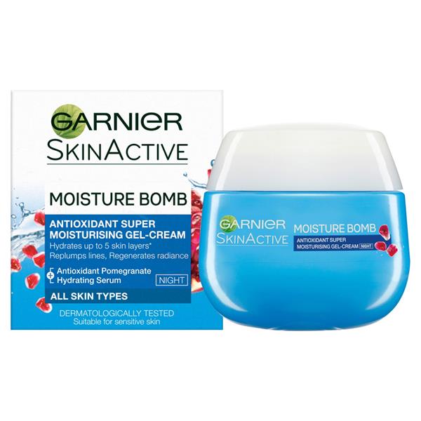 garnier moisture bomb hydrating night cream moisturiser 50ml