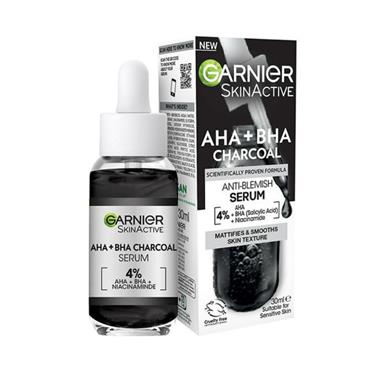 GARNIER SKIN ACTIVE AHA + BHA CHARCOAL ANTIBLEMISH SERUM 30ML