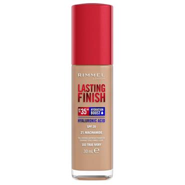 RIMMEL LASTING FINISH 35HR HYDRATION BOOST HYALURONIC ACID SPF20 TRUE IVORY 103