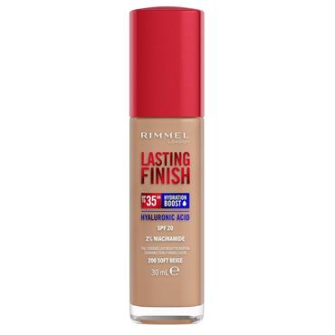 RIMMEL LASTING FINISH 35HR HYDRATION BOOST HYALURONIC ACID SPF20 SOFT BEIGE 200