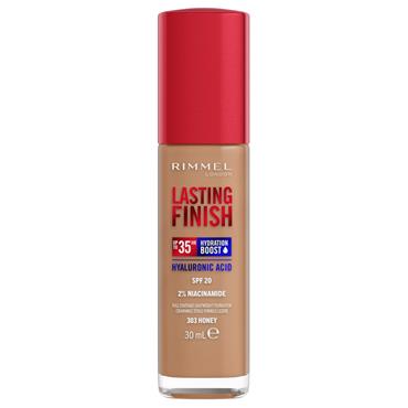 RIMMEL LASTING FINISH 35HR HYDRATION BOOST HYALURONIC ACID SPF20 HONEY 303