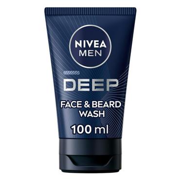 NIVEA MEN DEEP FACE AND BEARD WASH 100ML