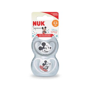 NUK SPACE SOOTHERS TWIN PACK 0-6M+