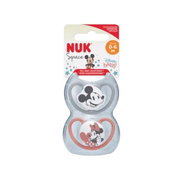 NUK SPACE SOOTHERS TWIN PACK 0-6M+