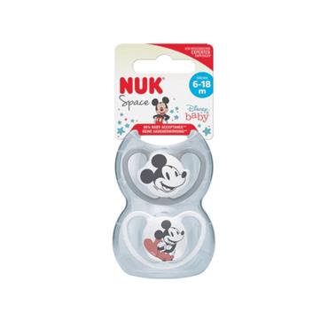 NUK SPACE SOOTHERS TWIN PACK 6-18M