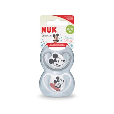 NUK SPACE SOOTHERS TWIN PACK 18-36M