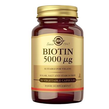 SOLGAR BIOTIN 5000UG CAPSULES 100