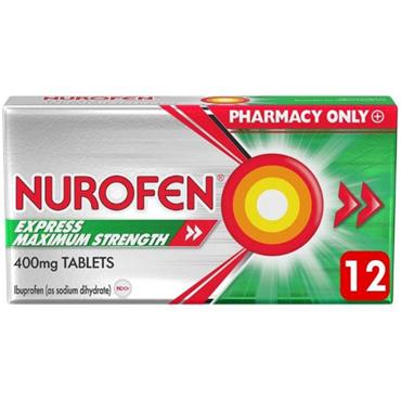 Nurofen Express 400mg Maximum Strength (Ibuprofen) 12 Tablets