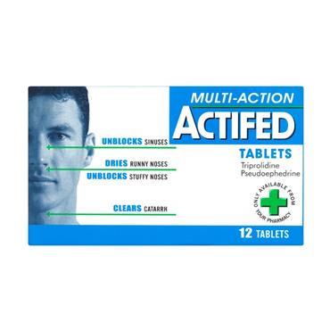Actifed Multi Action 12 Tablets