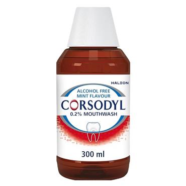 Corsodyl Mint Alcohol Free Mouthwash 300ml