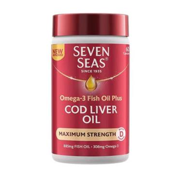 SEVEN SEAS MAXIMUM STRENGTH COD LIVER OIL CAPSULES 60s