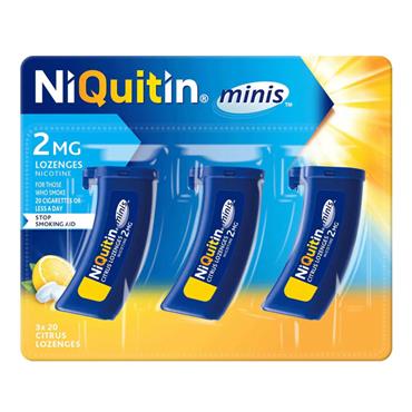 NIQUITIN MINI 2MG CITRUS LOZ 60 PACK