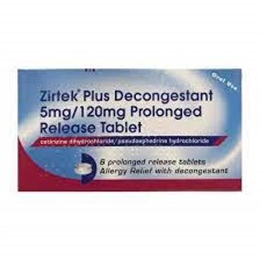 ZIRTEK PLUS DECONGESTANT TABLETS 6