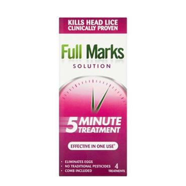 Full Mark Solution For Head Lice 4 Treatment Pack