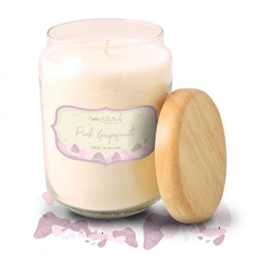 Celtic Candles Pink Grapefruit & Champagne candle large pop jar