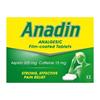 Anadin (Aspirin) 12 Tablets