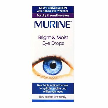 Murine Bright & Moist Eye Drops Contact Lens Friendly 15ml