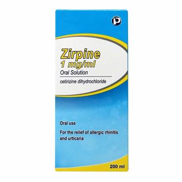 Zirpine 1mg/ml (Cetirizine) Oral Solution 200ml