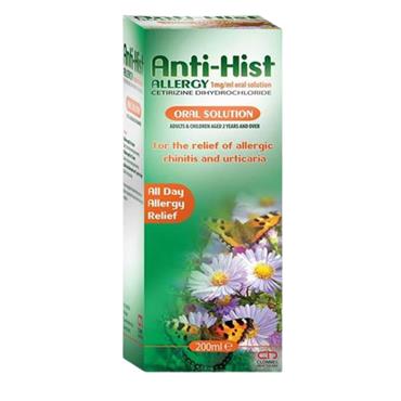 Anti Hist Allergy (Cetirizine) Oral Solution 200ml