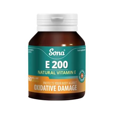 Sona Vitamin E 200mg 60 Capsules 
