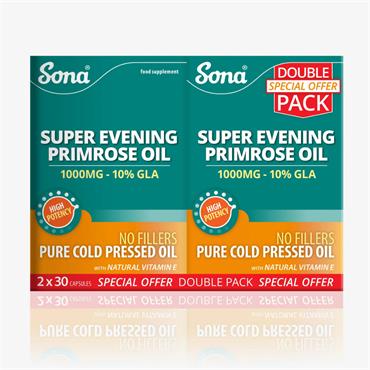 Sona Super Evening primrose oil 1000mg double pack capsules