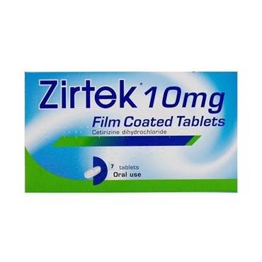 Zirtek Allergy Relief (Cetirizine) 7 Tablets