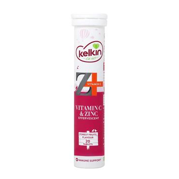 KELKIN VITAMIN C & ZINC EFERVESCENT FOREST FRUIT TABLETS 20s