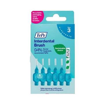 TEPE BLUE SIZE 3 INTERDENTAL BRUSH 6 PCE