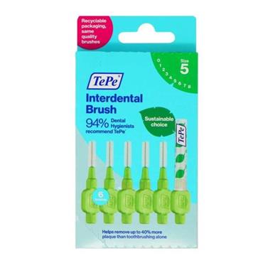 TEPE GREEN SIZE 5 INTERDENTAL BRUSH 6 PCE