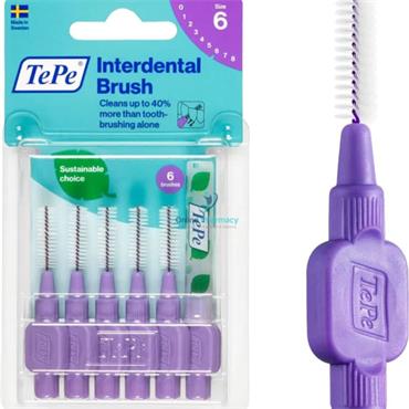 TEPE PURPLE SIZE 6 INTERDENTAL BRUSH 6 PCE