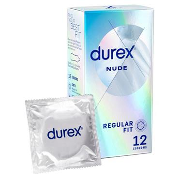 DUREX NUDE REGULAR FIT CONDOMS 12S