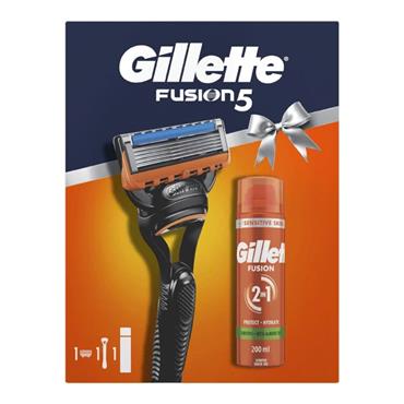 Gillette Fusion Razor & Shave Gel Gift Set