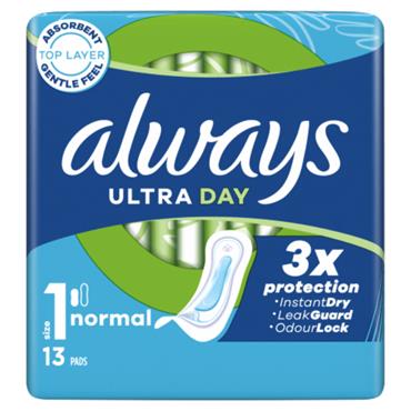 Always Ultra Pads Normal With Wings (Size 1) 13'S
