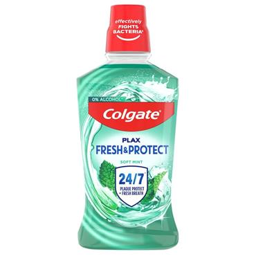 Colgate Plax Fresh & Protect Soft Mint Mouth Wash Zero Alcohol 500ml