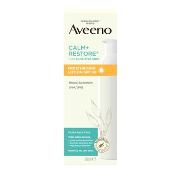 Aveeno Calm & Restore SPF50 Moisturising Lotion 50ml