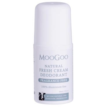 MooGoo Natural Fresh Cream Deodorant Fragrance Free 60ml