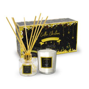 Celtic Candles Christmas Gold Gift set