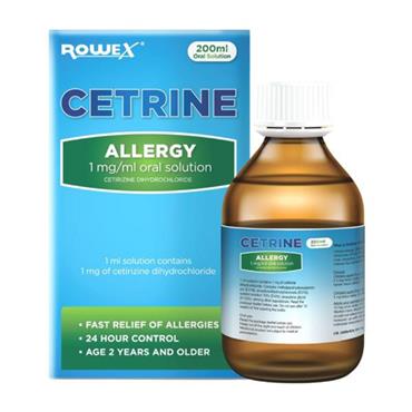 Cetrine Allergy (Cetirizine) Oral Solution 200ml