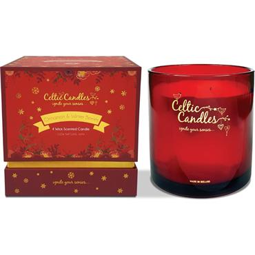 CELTIC CANDLES CINNAMON & WINTER BERRY 4 WICK CANDLE
