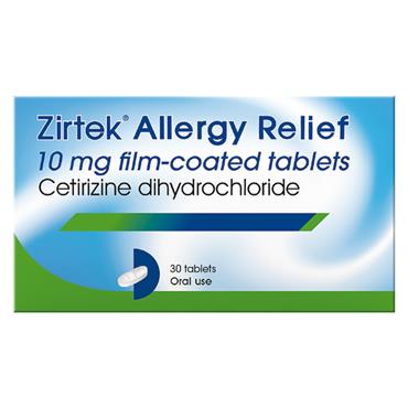 Zirtek (Cetirizine) 30 Tablets